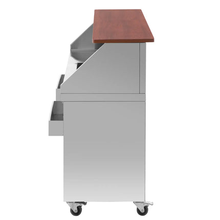 Royal Catering Bar station with ice compartment and shelves for 180 cm bottles – image 2