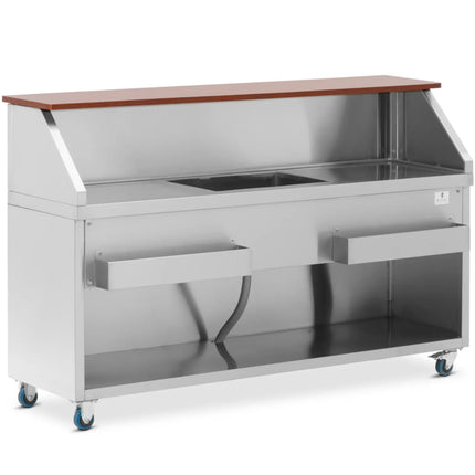 Royal Catering Bar station with ice compartment and shelves for 180 cm bottles