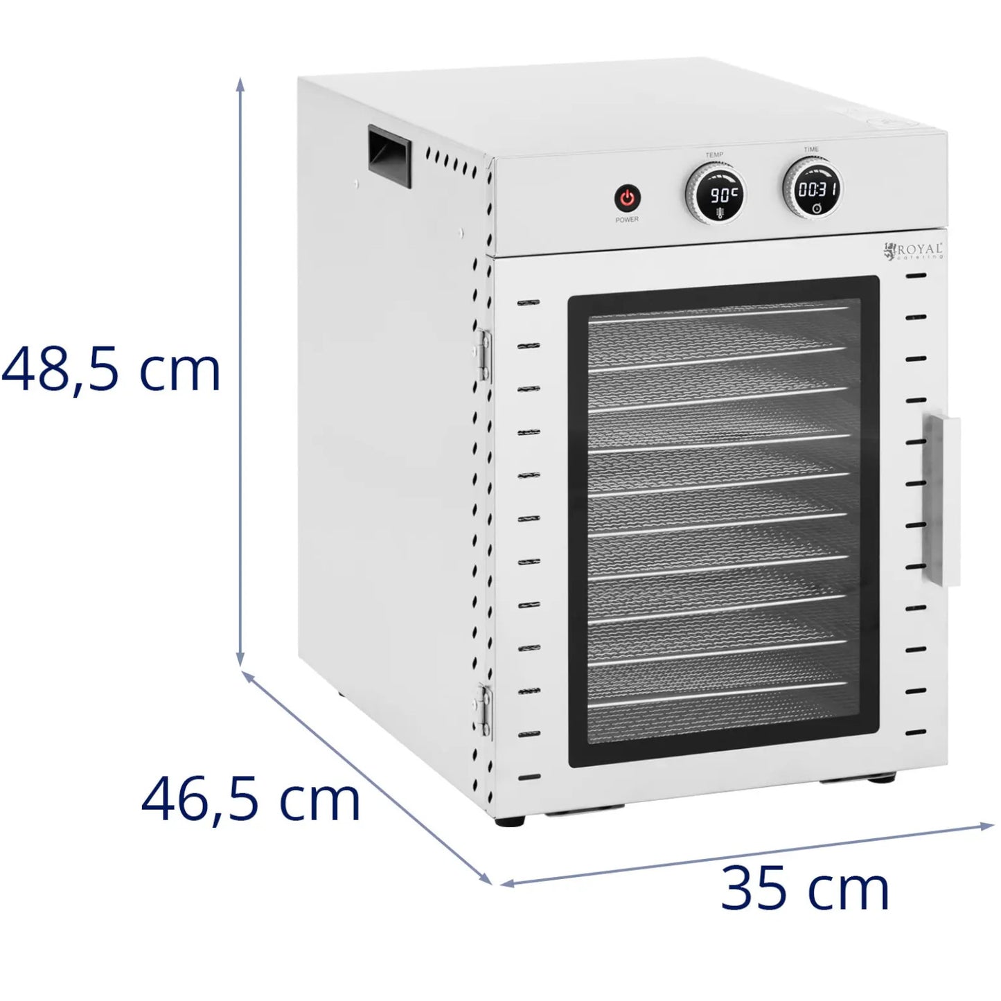 Royal Catering Food dryer for fruits, mushrooms, herbs, 12 grates, 1000 W – image 5