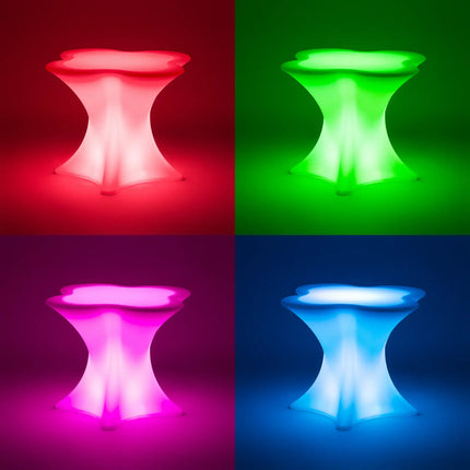 Royal Catering RGBW LED illuminated club bar table 80 x 80 x 110 cm – image 3