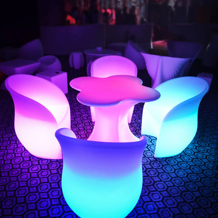 Royal Catering RGBW LED illuminated club bar table 80 x 80 x 110 cm – image 4