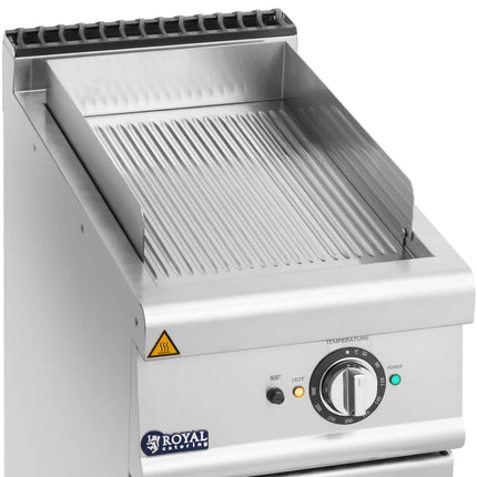 Royal Catering Grill plate, grooved electric grill with cabinet, 33.5 x 55 cm, 5.4 kW – image 3