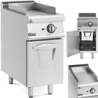 Royal Catering Grill plate, grooved electric grill with cabinet, 33.5 x 55 cm, 5.4 kW