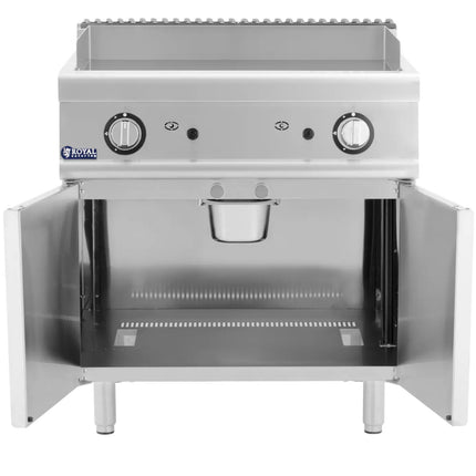 Royal Catering Grill, smooth grill plate with a cabinet for propane / LPG / natural gas 12 kW – image 2