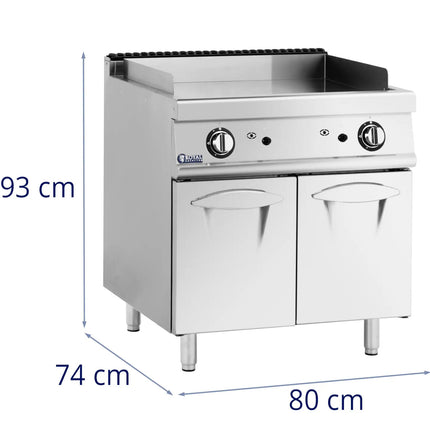 Royal Catering Grill, smooth grill plate with a cabinet for propane / LPG / natural gas 12 kW – image 6