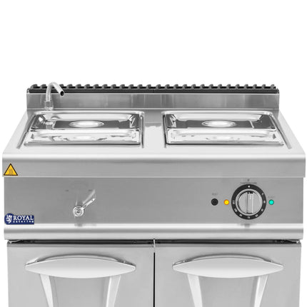 Royal Catering Electric bain marie with cabinet and tap 2x GN 1/2 2x GN 1/3 6000 W – image 3