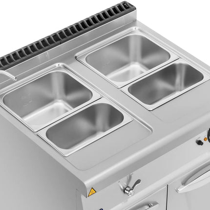 Royal Catering Electric bain marie with cabinet and tap 2x GN 1/2 2x GN 1/3 6000 W – image 4