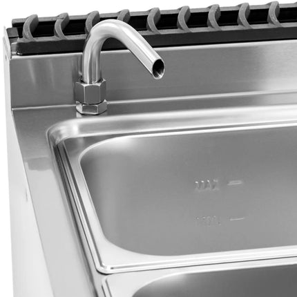 Royal Catering Electric bain marie with cabinet and tap 2x GN 1/2 2x GN 1/3 6000 W – image 6
