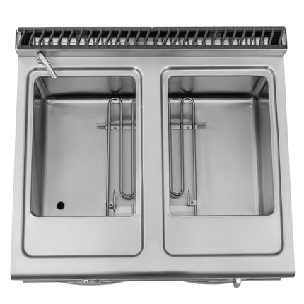 Royal Catering Electric bain marie with cabinet and tap 2x GN 1/2 2x GN 1/3 6000 W – image 5