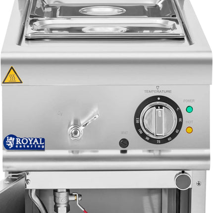 Royal Catering Electric bain marie with cabinet and tap 2x GN 1/2 2x GN 1/3 6000 W – image 10