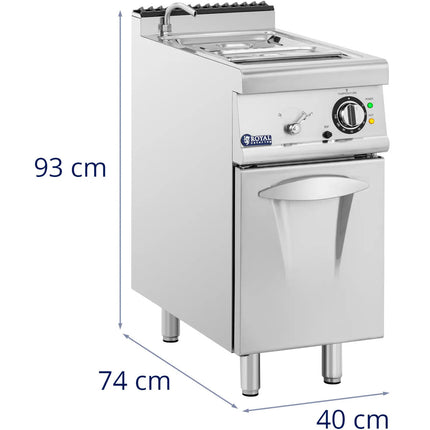 Royal Catering Electric bain marie with cabinet and tap 2x GN 1/2 2x GN 1/3 6000 W – image 15