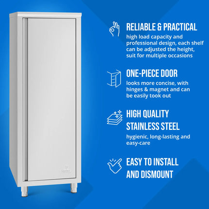 Royal Catering Catering cupboard for dishes, 3 shelves, STEEL, 60 x 70 x 180 cm – image 2