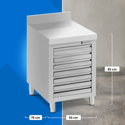 Royal Catering Pizza dough catering cabinet with edge, 7 drawers, 50 x 70 cm – image 8