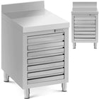 Royal Catering Pizza dough catering cabinet with edge, 7 drawers, 50 x 70 cm