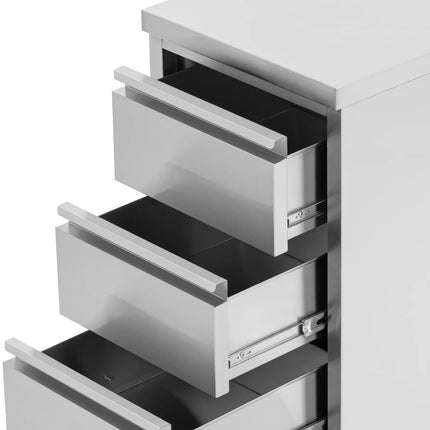 Royal Catering Wall-mounted catering cabinet with edge, 3 drawers, STEEL, 50 x 60 cm – image 7