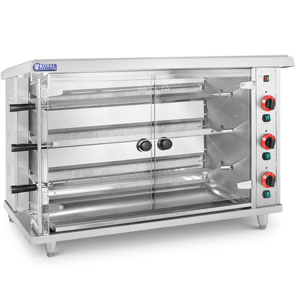 Royal Catering Gas spit roaster for 15 chickens, 3 skewers propane-butane 15 kW – image 2