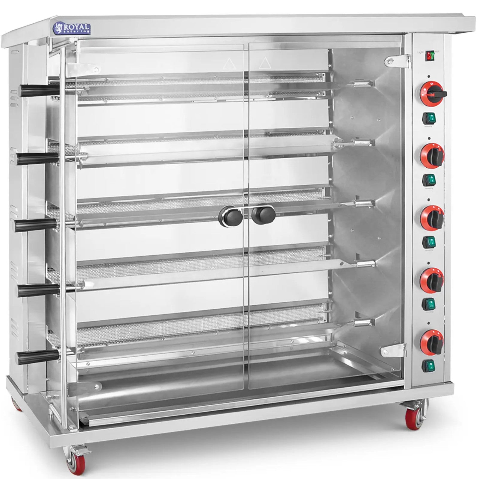 Royal Catering Gas rotisserie grill for 25 chickens, 5 skewers propane-butane 25 kW – image 2
