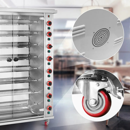 Royal Catering Gas rotisserie grill for 40 chickens, 8 skewers propane-butane 40 kW – image 5