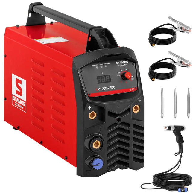 Capacitor welding machine for screw nails metal pegs M3 - M10 S-STUD2500 Juli Stamos Germany