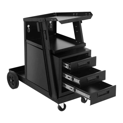 Stamos Germany Welding trolley steel with 3 drawers 2 shelves carrying up to 75kg – image 4