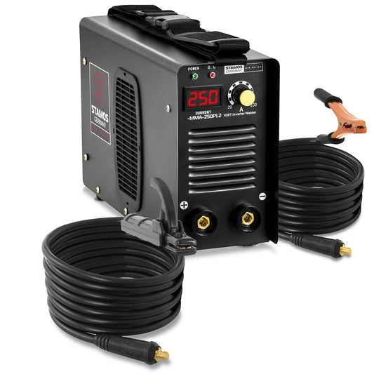 Stamos Germany Compact, reliable MMA IGBT welding machine with LED display 250A 230V S-MMA-250PI.2
