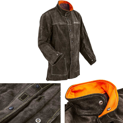 Stamos Germany Durable welding jacket protective leather size M
