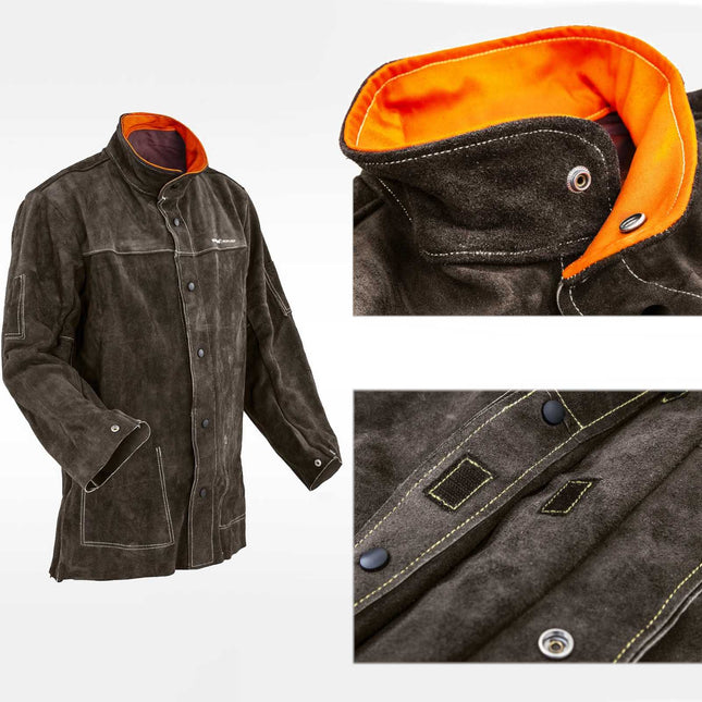 Stamos Germany Durable leather protective welding jacket L