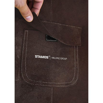 Stamos Germany Welding apron protective leather size L - brown – image 3