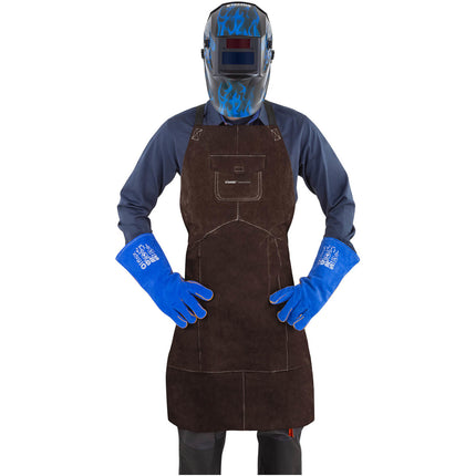 Stamos Germany Welding apron protective leather size L - brown – image 6