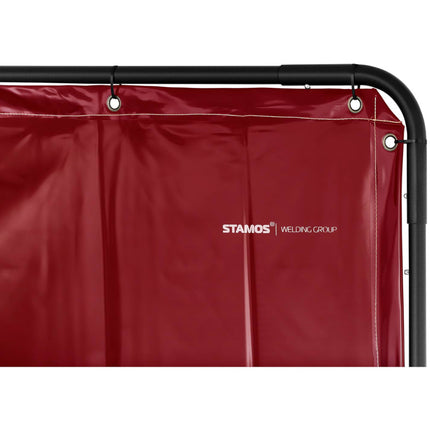 Stamos Germany Guard curtain with frame on wheels 239 x 175 cm - red – image 3