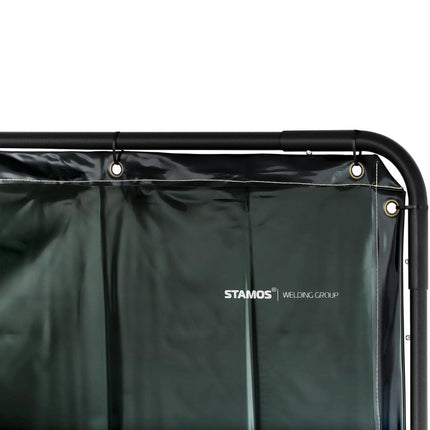 Stamos Germany Screen protection curtain with frame on wheels 240 x 180 cm - black – image 3