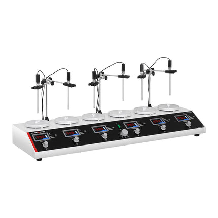 Steinberg Systems Laboratory magnetic stirrer 99deg C timer 6 stations + stirrs – image 2