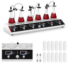 Steinberg Systems Laboratory magnetic stirrer 99deg C timer 6 stations + stirrs