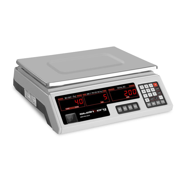 Steinberg Systems Shop weight control 330x240mm power supply + battery 40kg / 2g - white