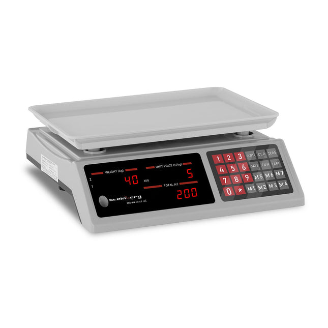 Steinberg Systems Shop weight counting art 336x238mm power supply + battery 40kg / 2g - white