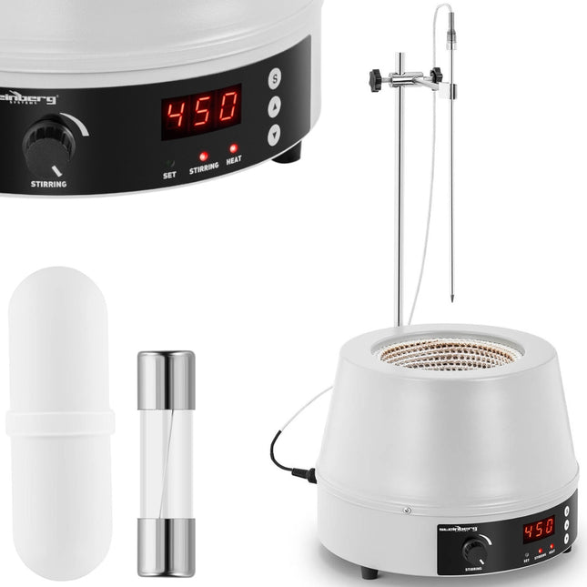 Steinberg Systems Laboratory heating coat with magnetic mixer + stand 1600 rpm 450deg C