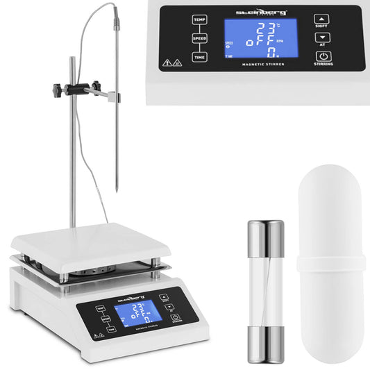 Steinberg Systems Laboratory magnetic stirrer + rack with timer 350deg C 2000 rpm
