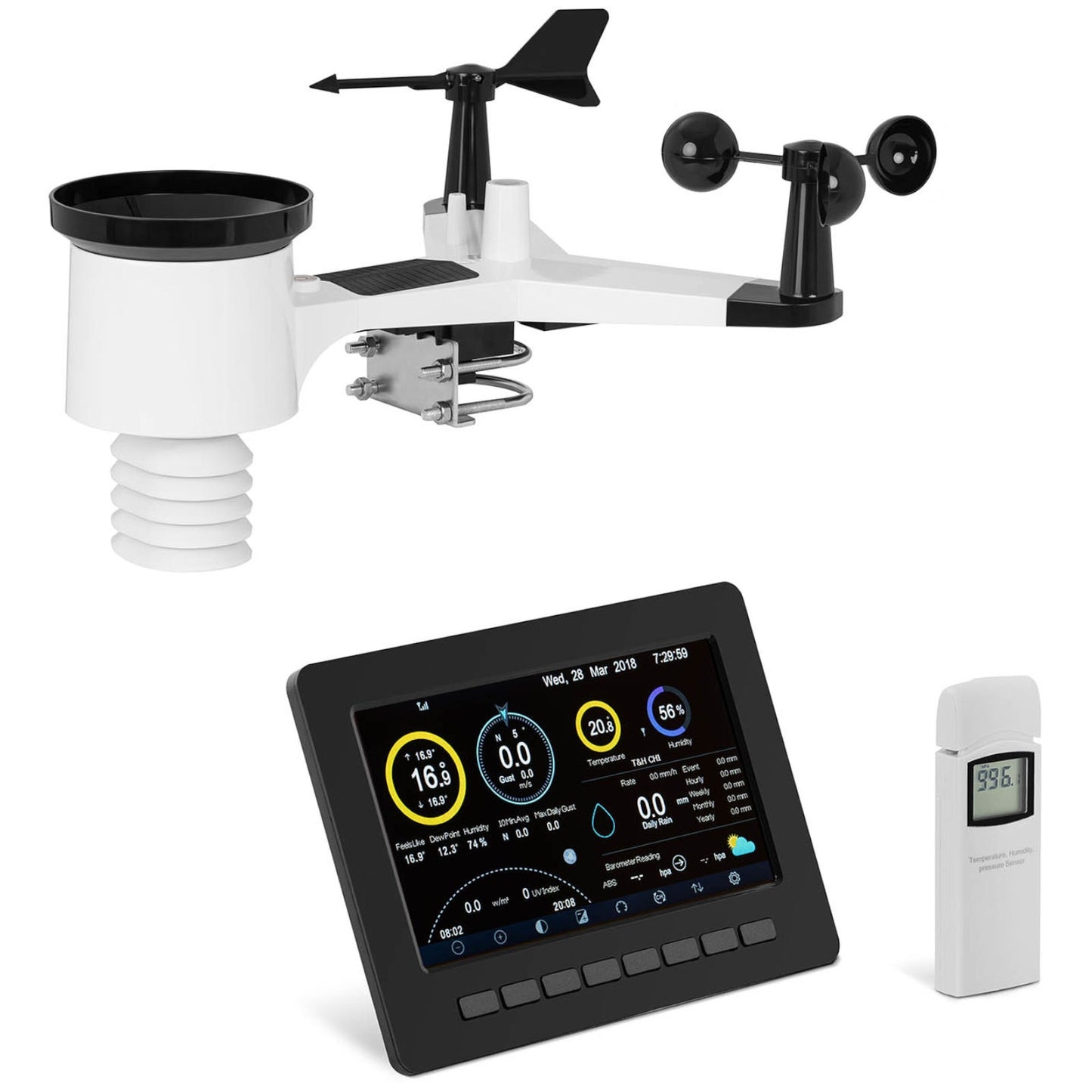 Steinberg Systems Wireless solar weather station 7in1 LCD WiFi 100m – image 2