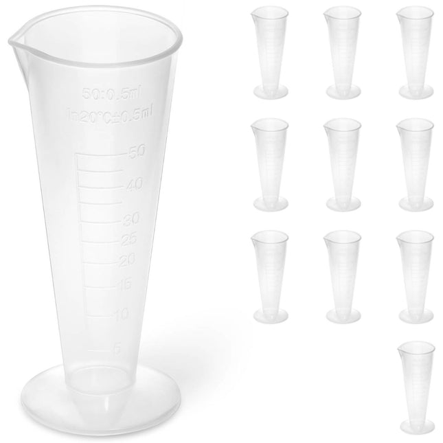 Steinberg Systems Plastic lab beaker with 50 ml scale - 10 pieces
