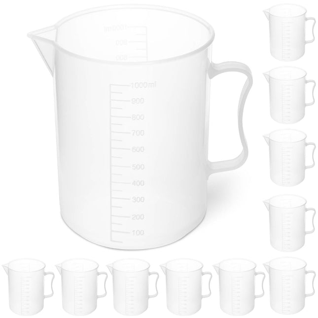 Steinberg Systems Plastic beaker with 1000 ml scale - 10 pieces.