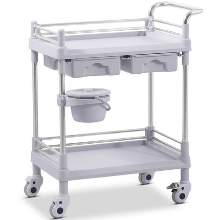 Steinberg Systems Medical laboratory trolley 2 shelves 2 drawers basket – image 2