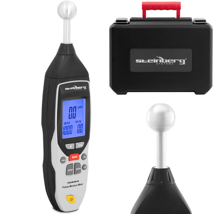 Steinberg Systems Humidity meter moisture meter for wood-free LCD bricks 0-100% with case