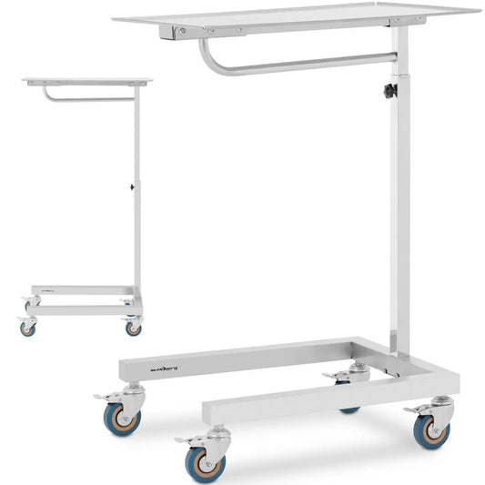 Steinberg Systems Table, instrumental trolley, adjustable treatment assistant, STEEL, 60 x 40 cm