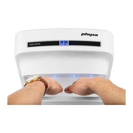 White electric pocket dryer with electric hand 1650W Physa Oria white – image 8