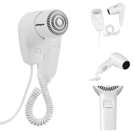 Hairdryer pool room wall white 1200W Physa PURUS
