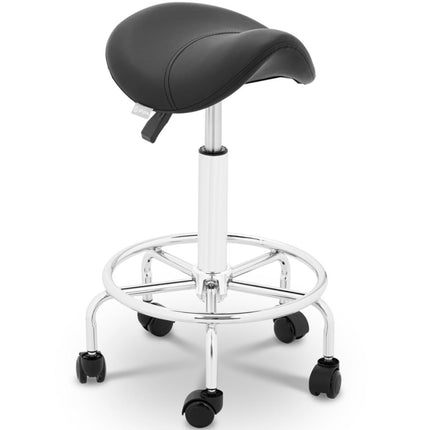 Physa Table stool hocker cosmetic saddle wheel Frankfurt up to 150 kg black – image 2