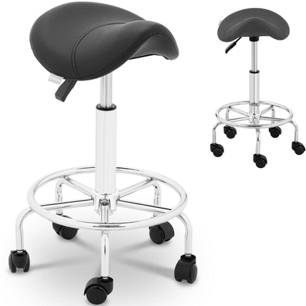 Physa Table stool hocker cosmetic saddle wheel Frankfurt up to 150 kg black