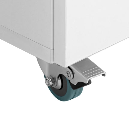 Physa Desk cosmetic manicure table with dust absorber and cabinets on wheels 120x50x80 cm white – image 3