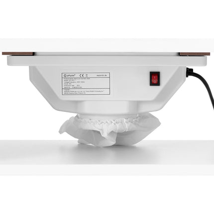 Physa Desk cosmetic manicure table with dust absorber and cabinets on wheels 120x50x80 cm white – image 4
