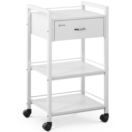 Physa Cart assistant cosmetic hairdresser 1 drawer 3 shelves 47.5 x 40 x 85.5 cm white – image 2